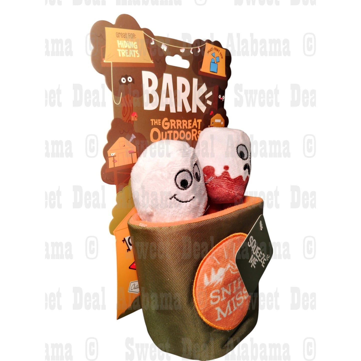 Bark Sniff Miss Marshmallows & Mug Soft Toys (3-in-1) for Small Dogs