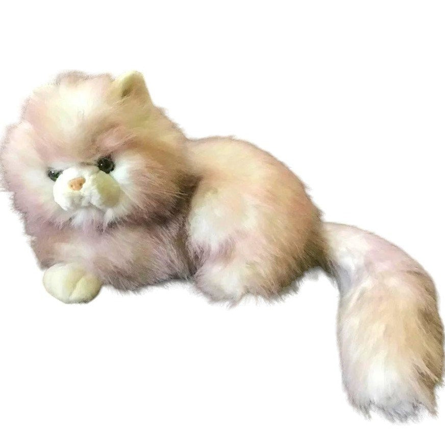 Rare VTG RUSS Berrie (UK) LTD. ENGLAND, NIKKI, 12"L X 7"H Plush Long-Haired Cat