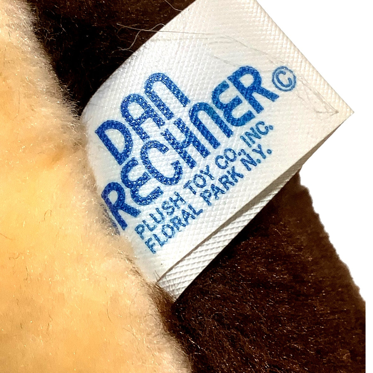 Dan Brechner Plush,7"W x 5.5"H x 2" x Bear Face, Vintage Carnival Prize, 1980's