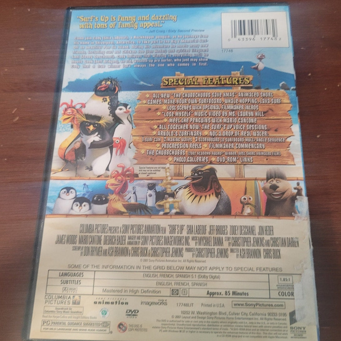 Surf’s Up DVD Widescreen Special Edition Animated Family Movie Penguins