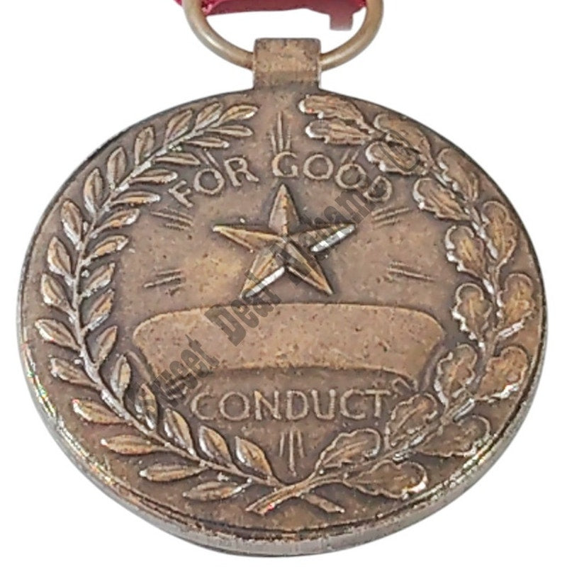 Vintage U.S. Army Good Conduct Medal Pinback, 1-1/4"D x 3"H Overall