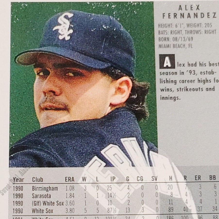 Alex Fernandez, Chicago White Sox, #80, 1994 Fleer Baseball Collector's Card
