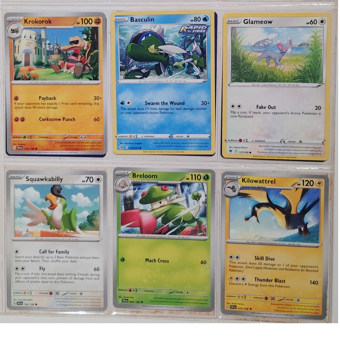 18 Random Pokémon Cards Pictured, Actual Photos Provided