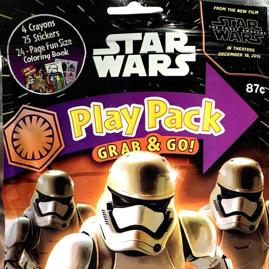 Star Wars 2015 StormTroopers Play Pack Grab & Go Stickers Crayons Coloring Book