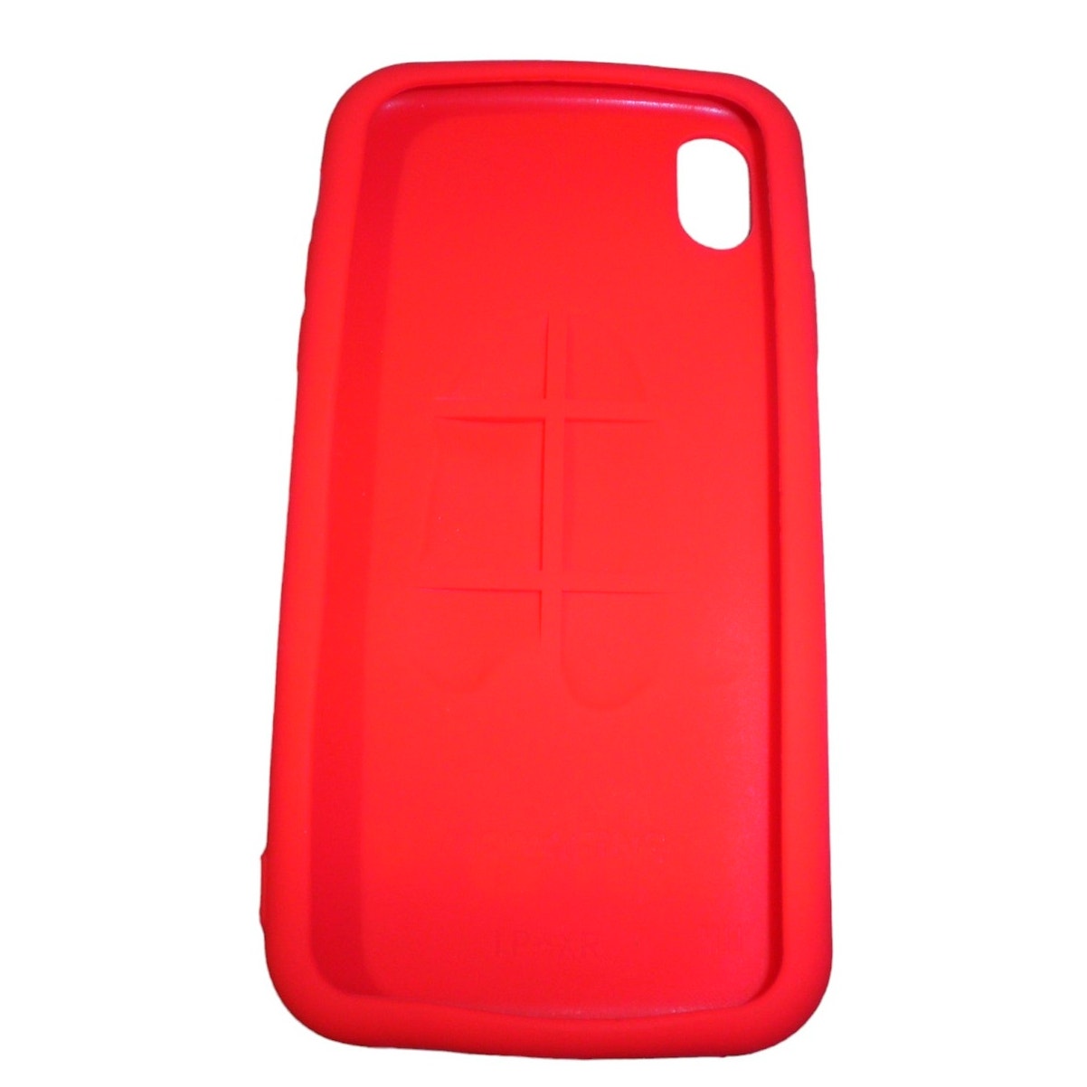 Silicone Phone Bumper Case for iPhone XR, 3D Red Knife Astronaut, TRUST NO ONE