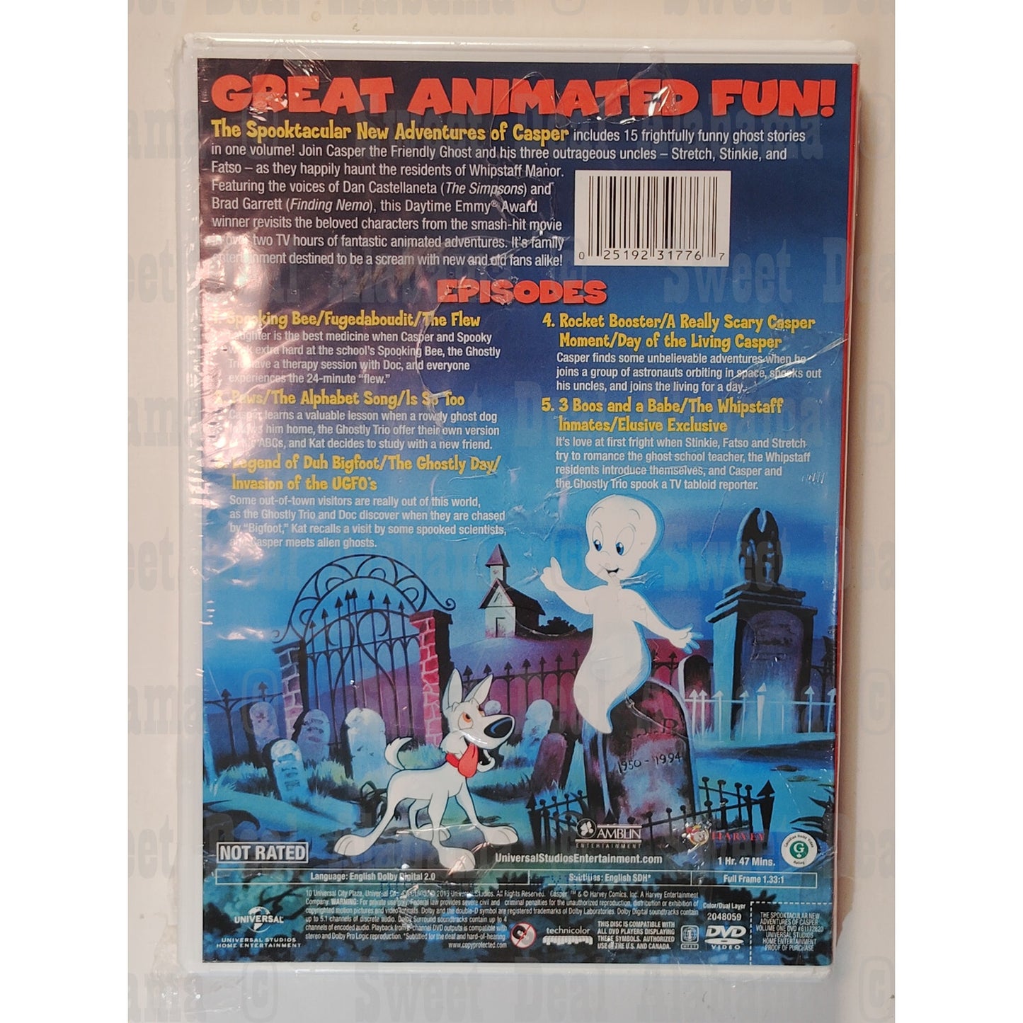 The Spooktacular New Adventures of Casper: Volume 1 (2015 DVD) Animation, Family