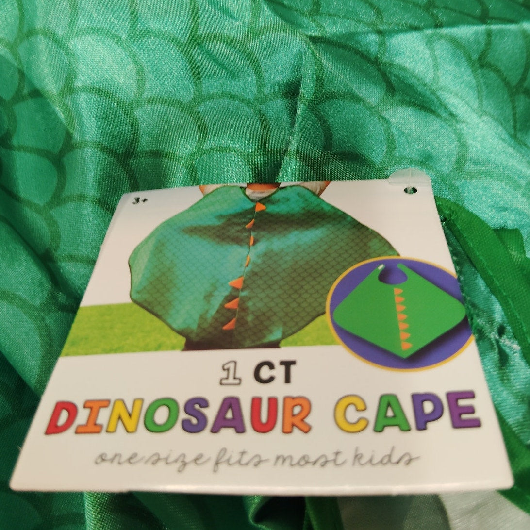 Kids Simple Dinosaur Cape Costume - One Size Fits, All with Hook-N-Loop Closure
