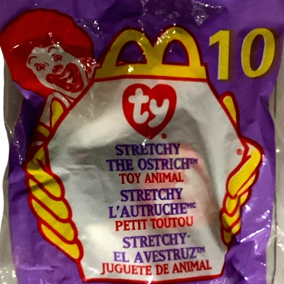 TY Teenie Beanie Babies - Stretchy the Ostrich, McDonald's 1999 Happy Meal, NIP