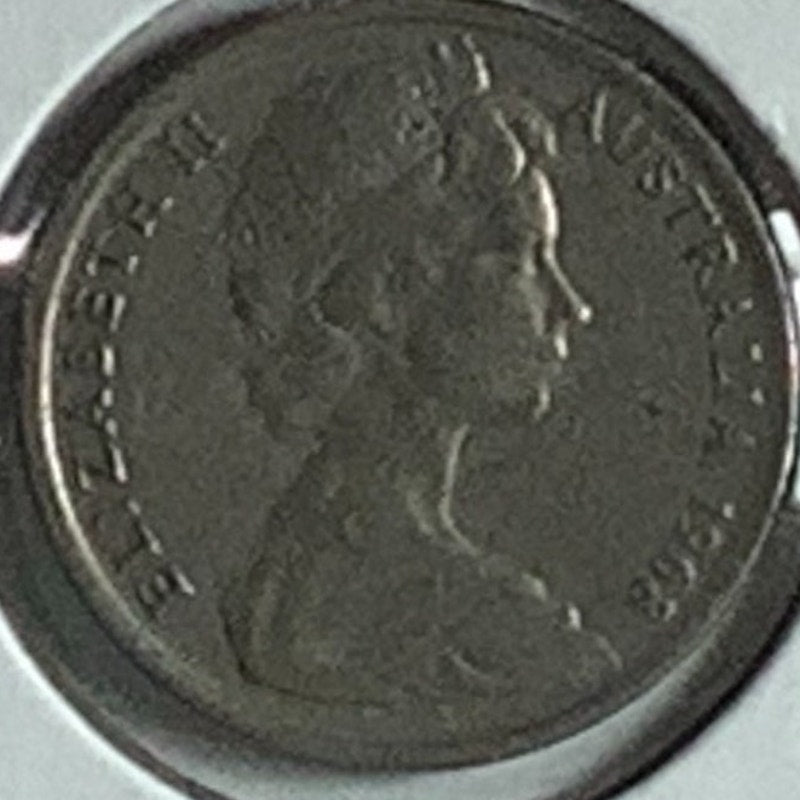 Australia 5 Cents, 1968, Queen Elizabeth II, Reverse: Short-Beaked Echidna