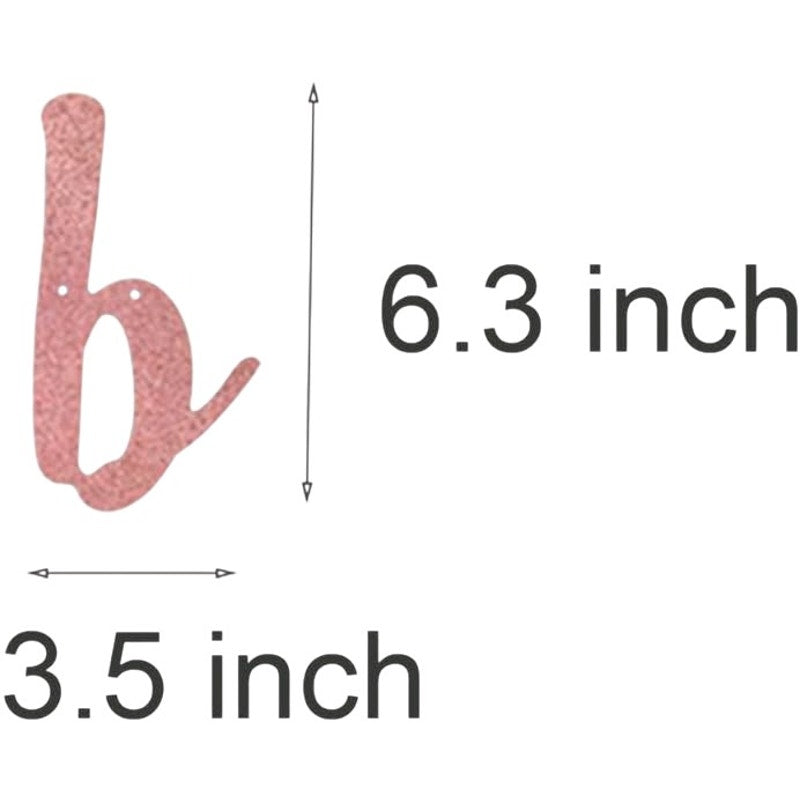 Party Banner "40 & Fu*ing Fabulous” Rose/Gold Glitter Paper Banner, Pre-Strung