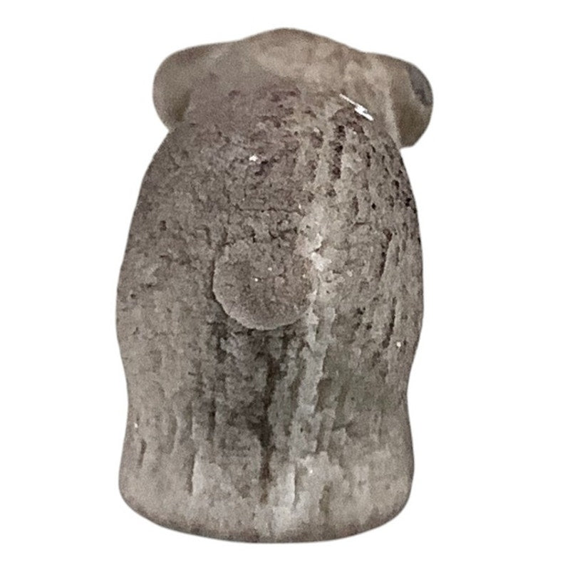 Vintage Miniature Rubber Carved Dog Figure, 1-1/8"L x 3/4"H x 1/2"W