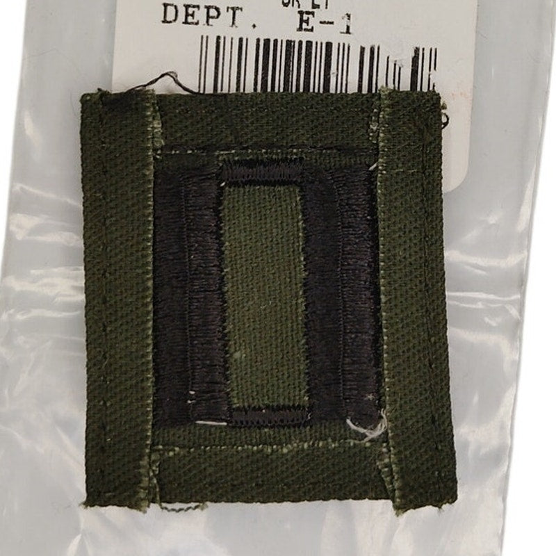US Navy LT O‑3 Subdued OD Cap Device Patch 1‑3/4" × 1‑1/2" TE Sew‑On