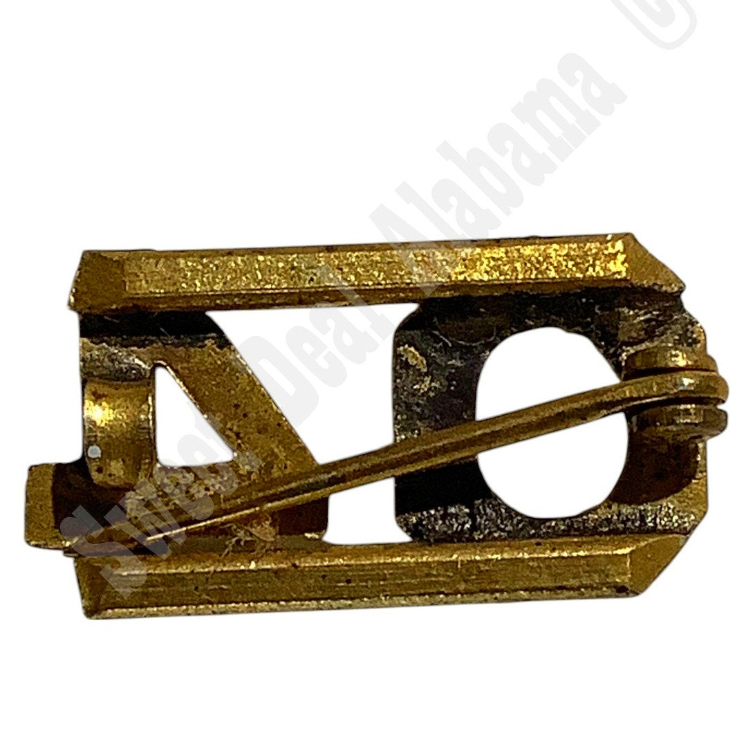 WWI Era Numeric "04", Brass Military C-Clasp Hat / Lapel / Collar Pin 3/8"H