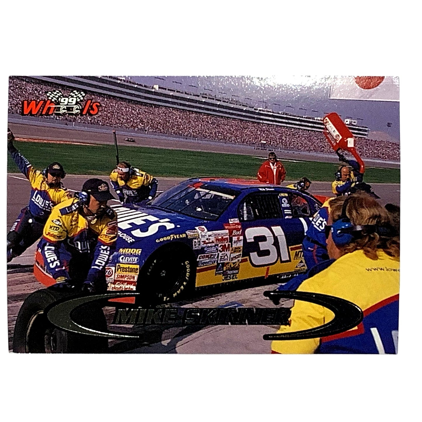 Mike Skinner #31 Lowe's Monte Carlo, 1999 Wheels Card 66 NASCAR Winston Cup, NM+