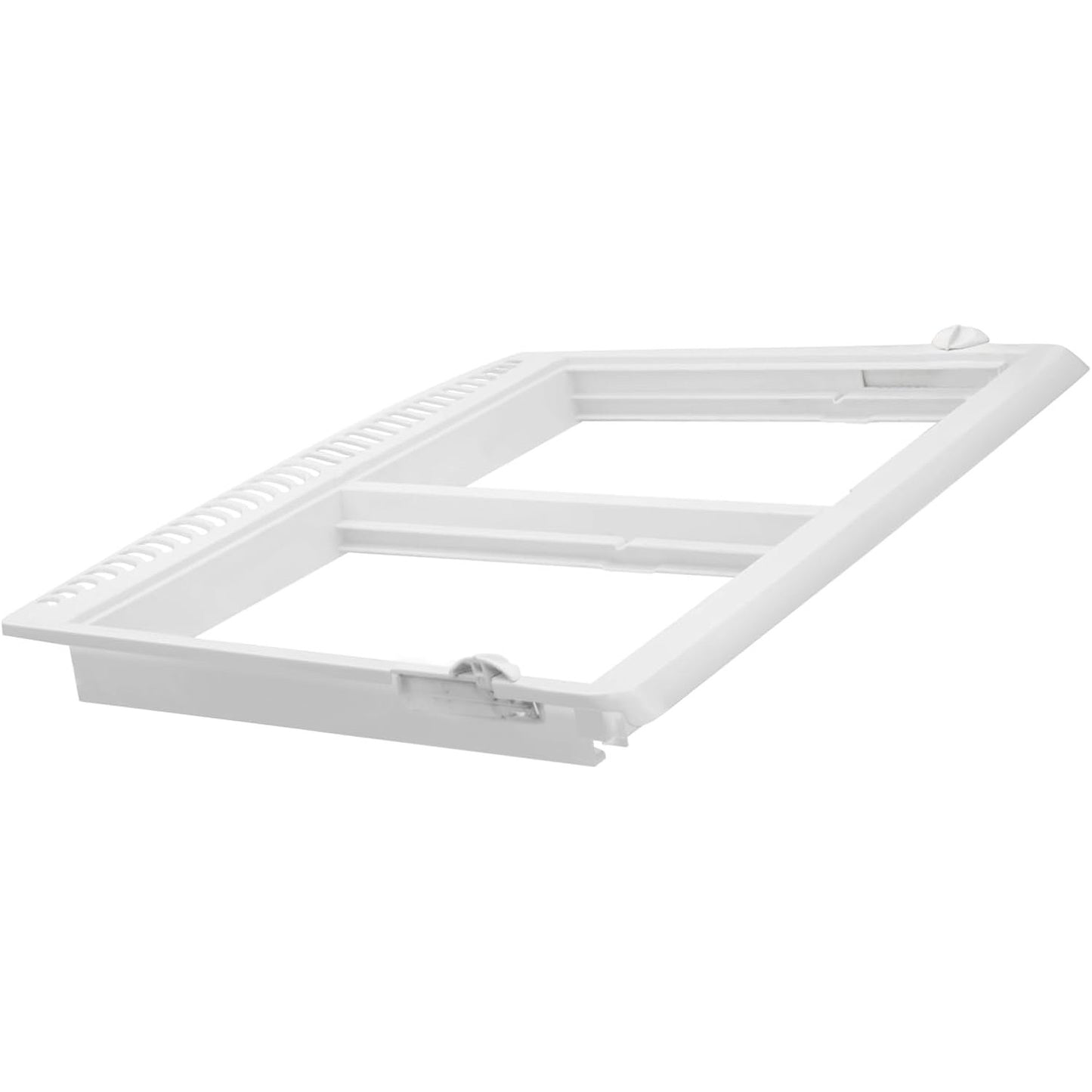 Crisper Pan Cover – Compatible w/ Frigidaire Fridge Drawer, Glass Shelf Frame