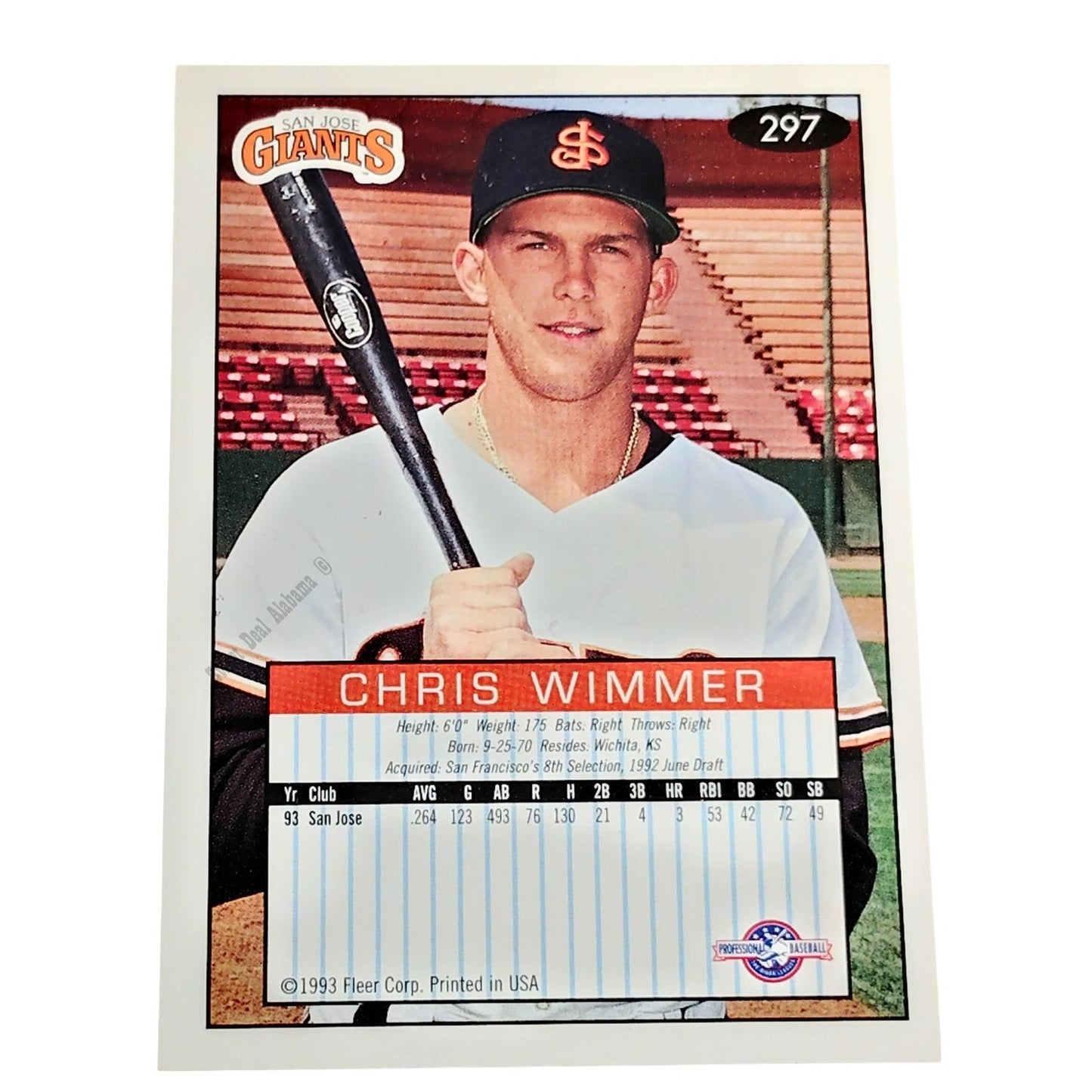 Chris Wimmer, San Jose Giants, #297, 93-94 Fleer Excel Minor Leagues