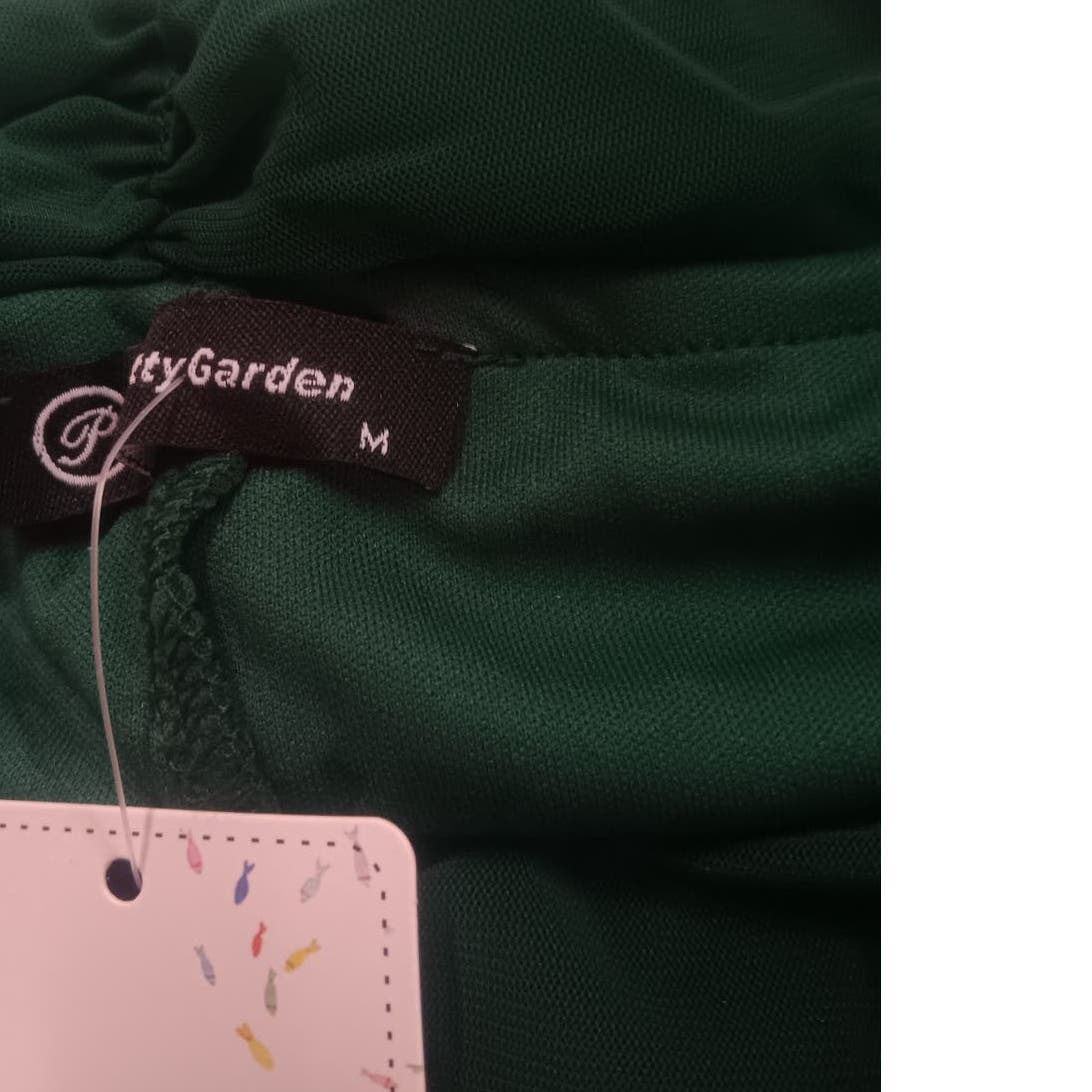 Fall Off Shoulder Maxi Bodycon Dress L/S Ruched Club Dress w/ Slit, MD, Green