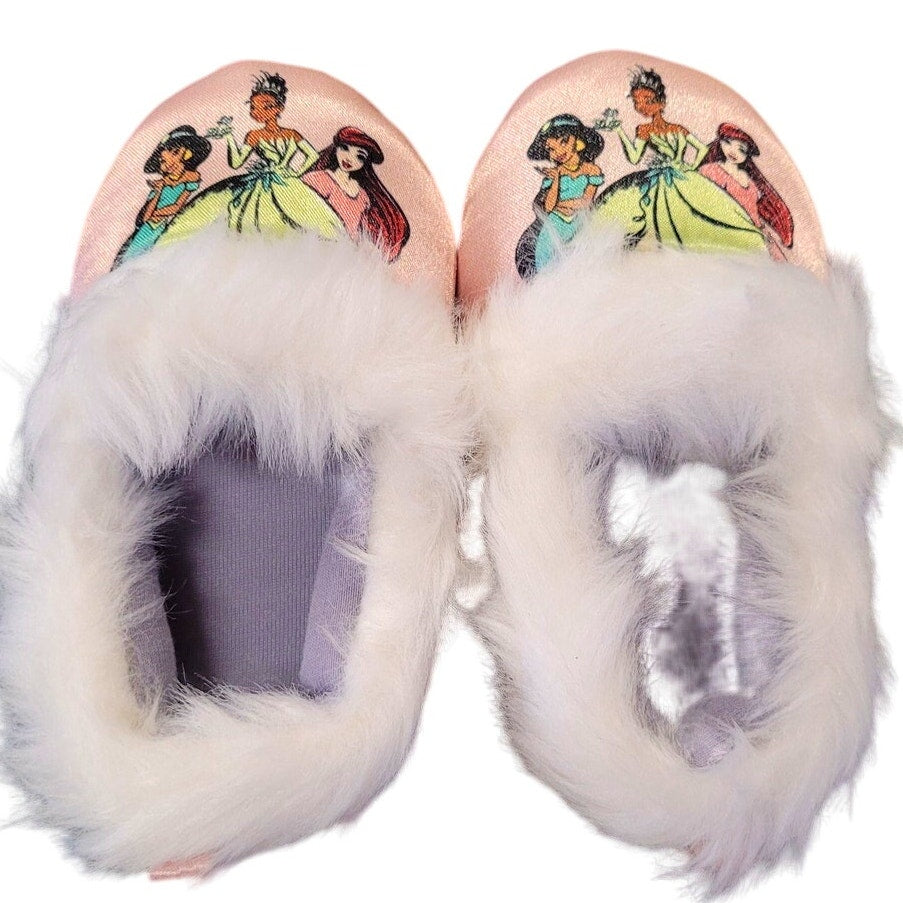 Disney Collection Girls Princess Slip-on Slippers, 5-6, Purple