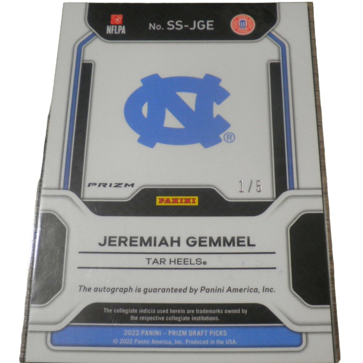 1/5 Jeremiah Gemmel Red Shock Prizm Sensational Signatures 2022 Draft Picks