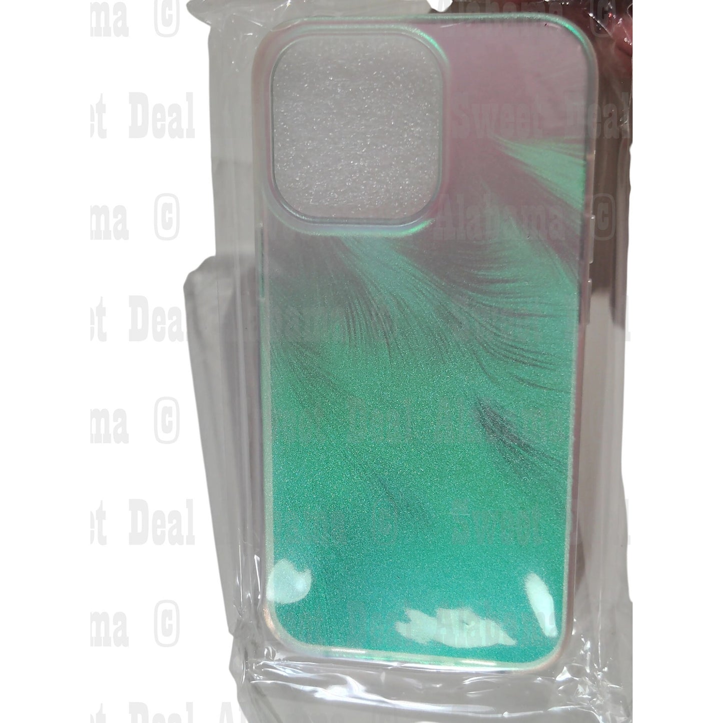 Skylmw Case For iPhone 13 Pro, Green DT Hologram (Green Brush Strokes)