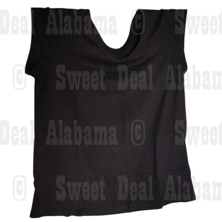 Women’s Cap Sleeve Tank Top – U Neck Casual Loose Fit Blouse, Black, XL