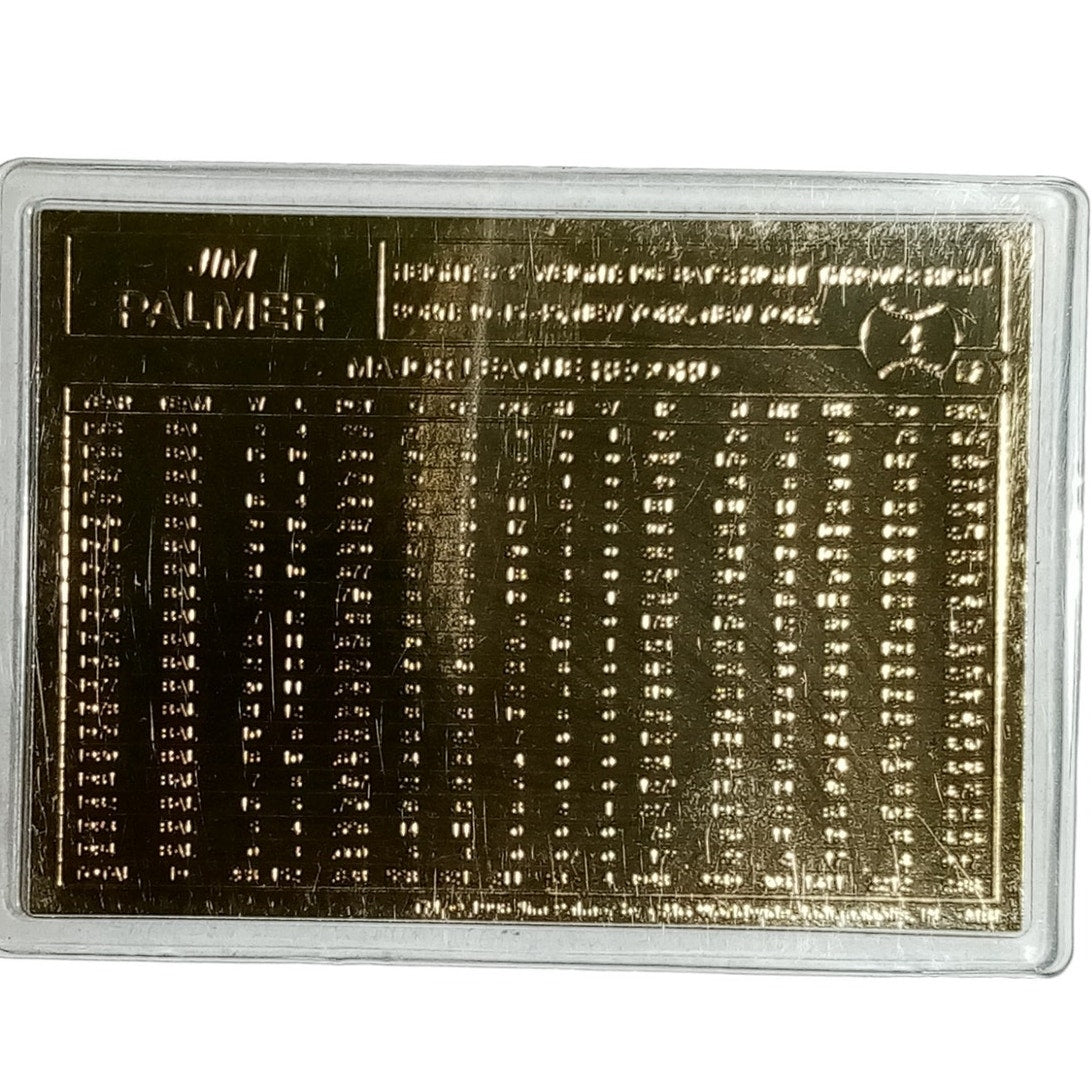 Jim Palmer 1996 Baltimore Orioles CMG Ind. 22k Gold Plated #4 Sealed Card
