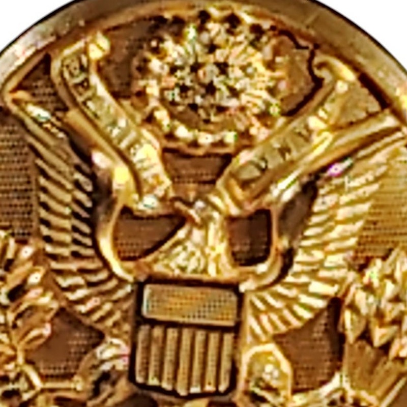 Waterbury Gold Eagle Great Seal Toggle Button, 35 Ligne (7/8"D)