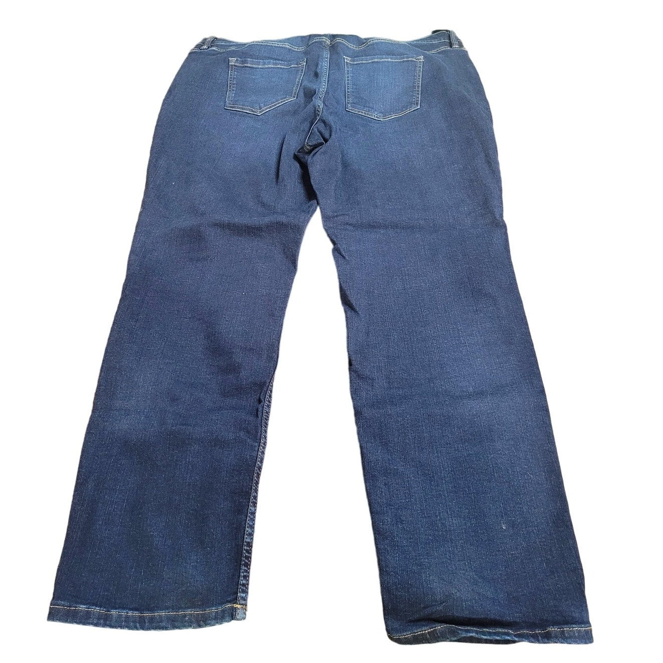 Liz Claiborne Plus Women's Sara Mid Rise Slim Fit, Slim Leg Jean, Blue, 18W
