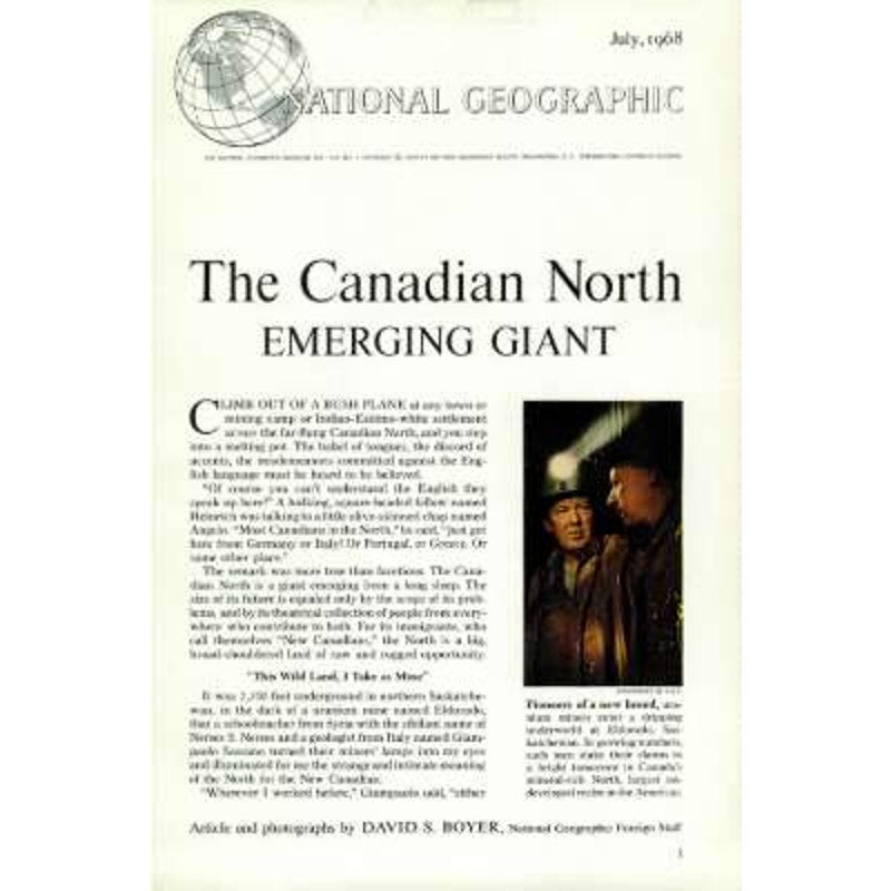 National Geographic Magazine July 1968 Canada, Hyenas, Iwo Jima, Lombardy Lakes