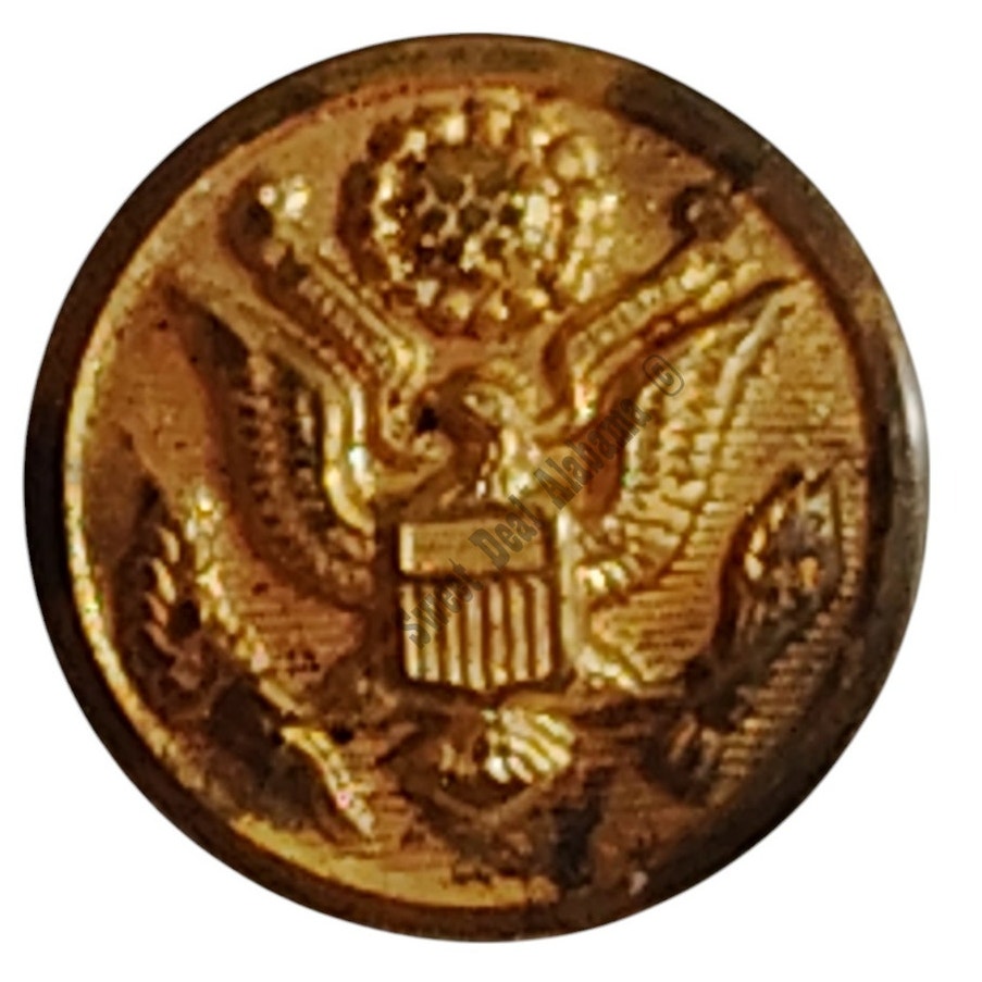 6 Eagle Great Seal Buttons, 27 Ligne (5/8"D), WWI and/or WWII Scovill Waterbury