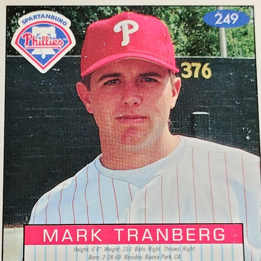 Mark Tranberg, Spartenburg Phillies, No. 249, 93-94 Fleer Excel Minor Leagues