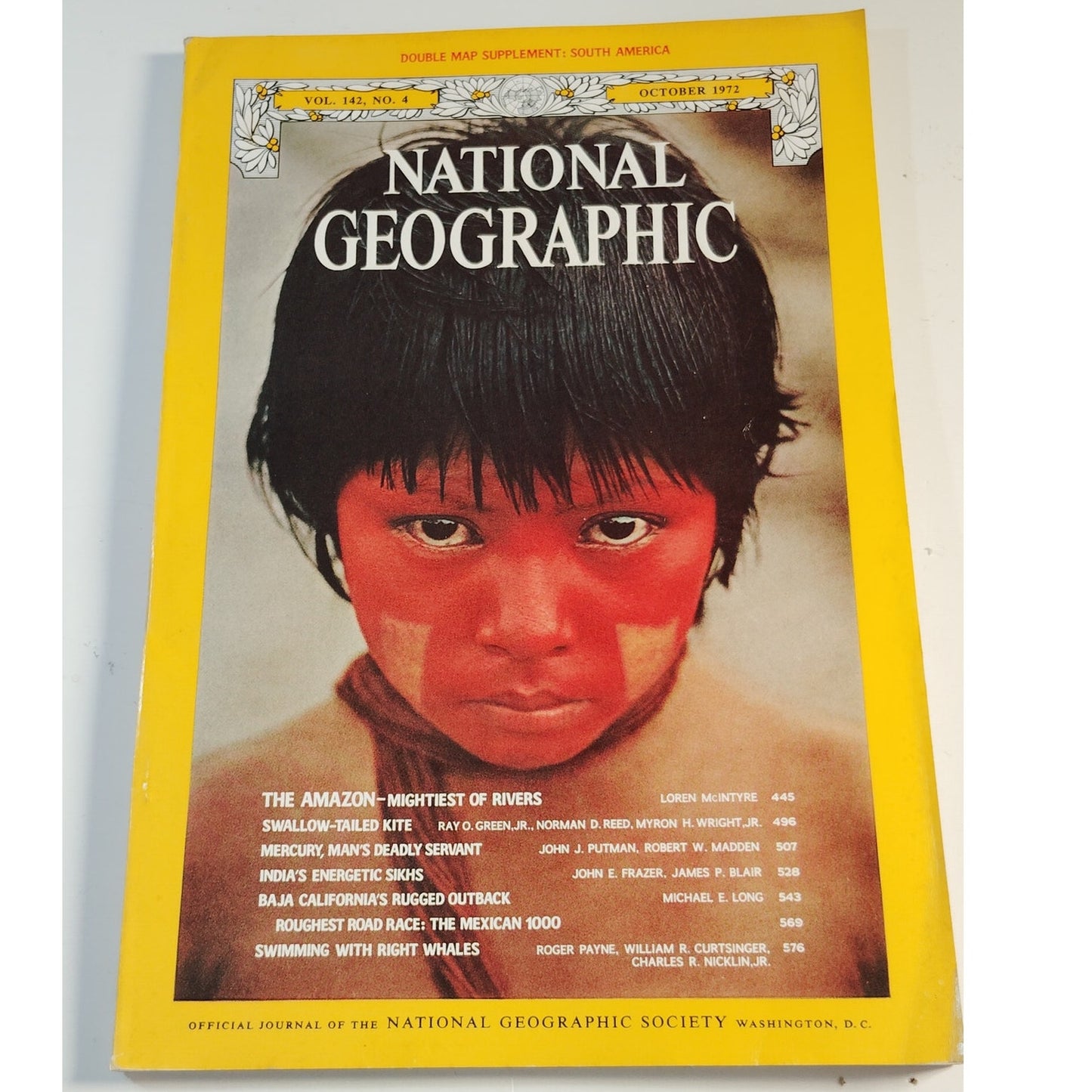 National Geographic Magazine – October 1972, Amazon, Mercury, Baja California