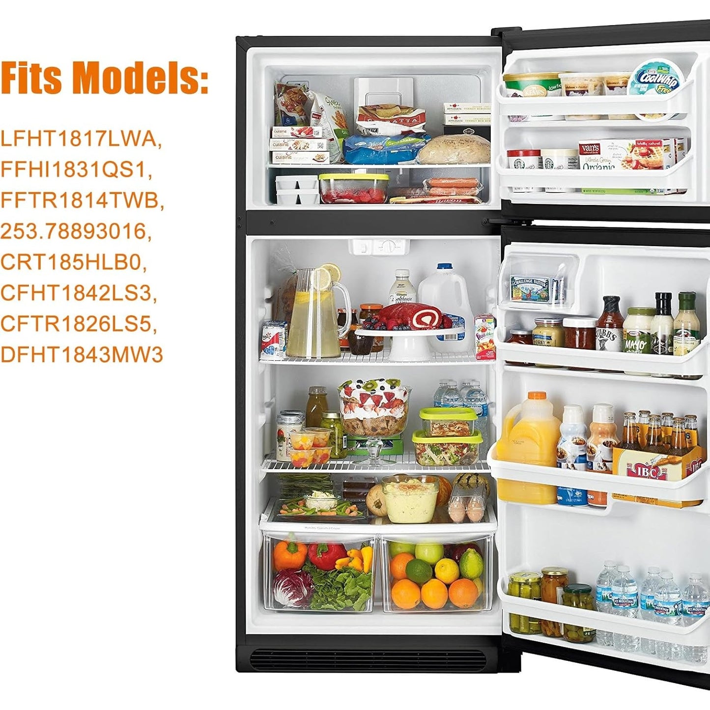 Crisper Pan Cover – Compatible w/ Frigidaire Fridge Drawer, Glass Shelf Frame