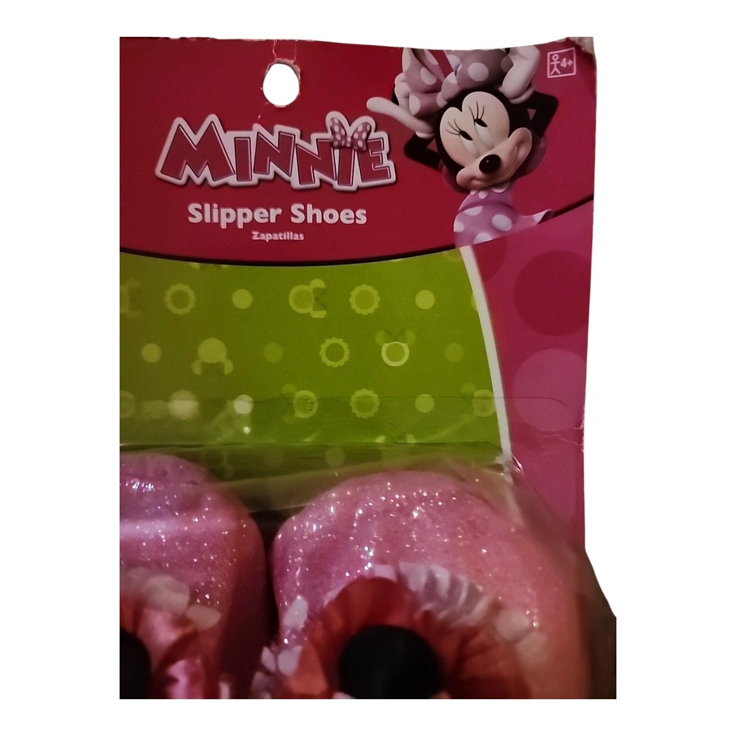 Disney Minnie Mouse Pink Slipper Shoes – Soft Plush, Child Size 7–11