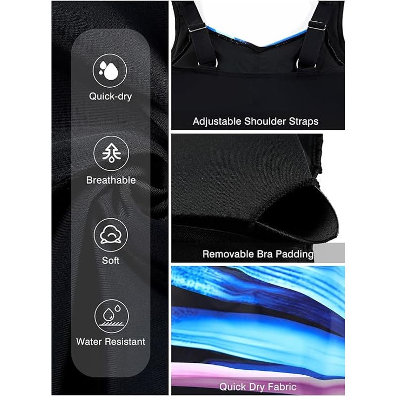 Aleumdr One Piece Criss Cross Backless Tummy Control Sports Monokini, M (8-10)
