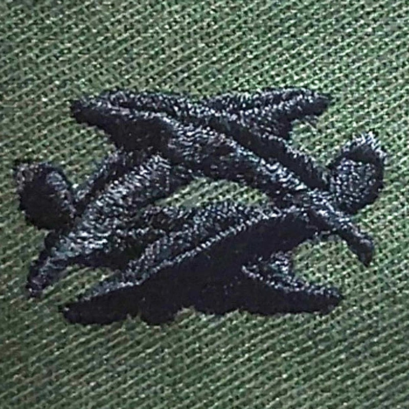Pre-1989 USAF Cap Device Subdued Embroidered Senior Master Sergeant, ODG, Sew-On