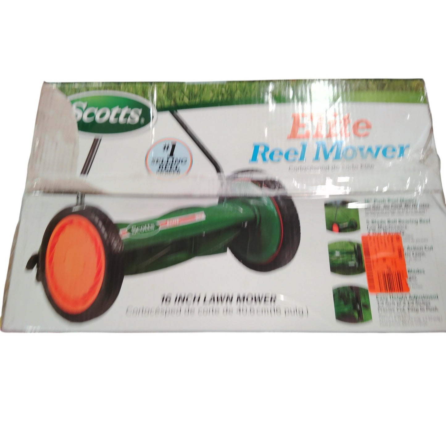Scotts 415-16S Push Reel Lawn Mower 16" – Manual Grass Cutter, 5-Blade, Green
