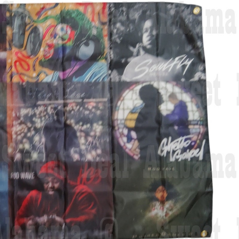 Rod Wave Album Cover Tapestry 59"x35" - Rap Wall Banner, Dorm Room Décor