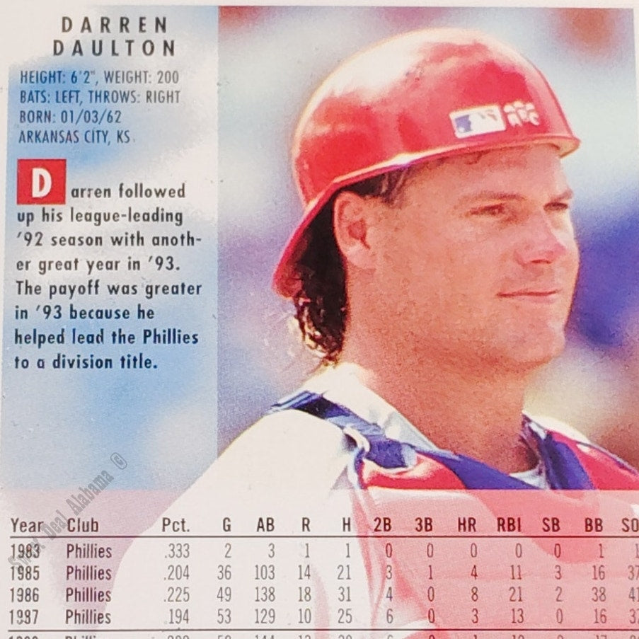 Darren Daulton, Philadelphia Phillies #585, 1994 Fleer Baseball Collector's Card