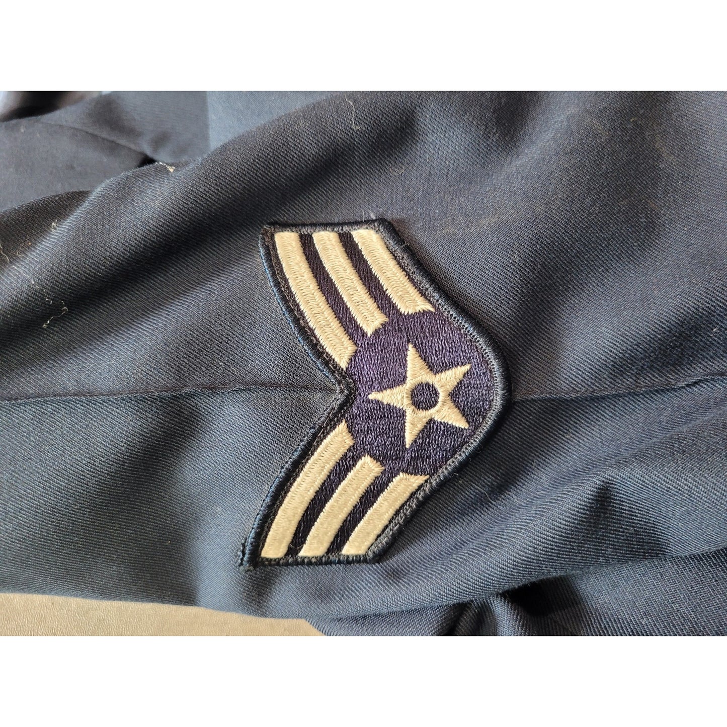 1998 USAF Men’s Dress Blue Coat – Shade 1620, 43L, Poly/Wool Serge, Crown Clothing Co.