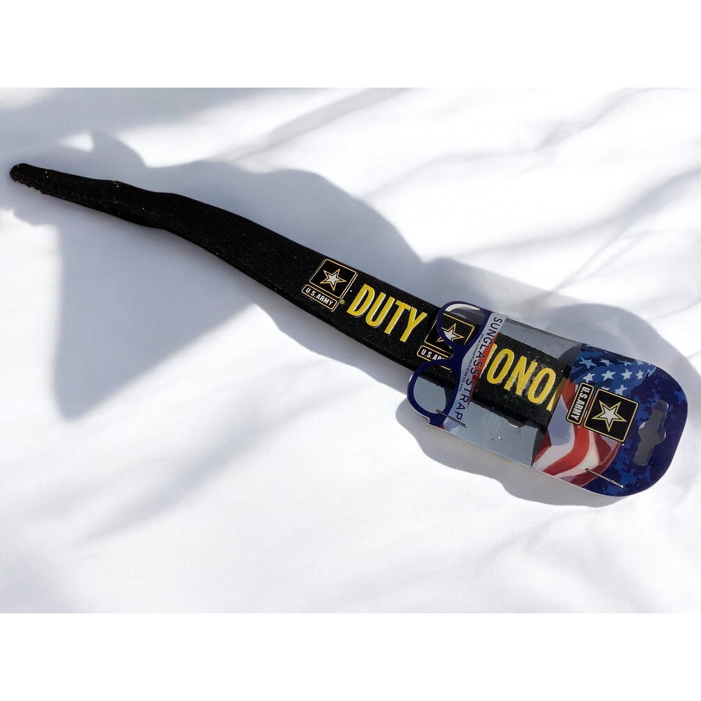 U.S. Army Glasses / Sunglasses Strap, Black, with Licensed U.S. Army Graphics