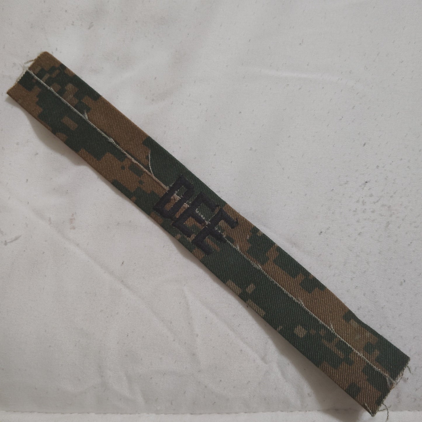 Name Tape “DEE” – Woodland MARPAT – 8" × 1" TE Sew‑On Novelty Patch