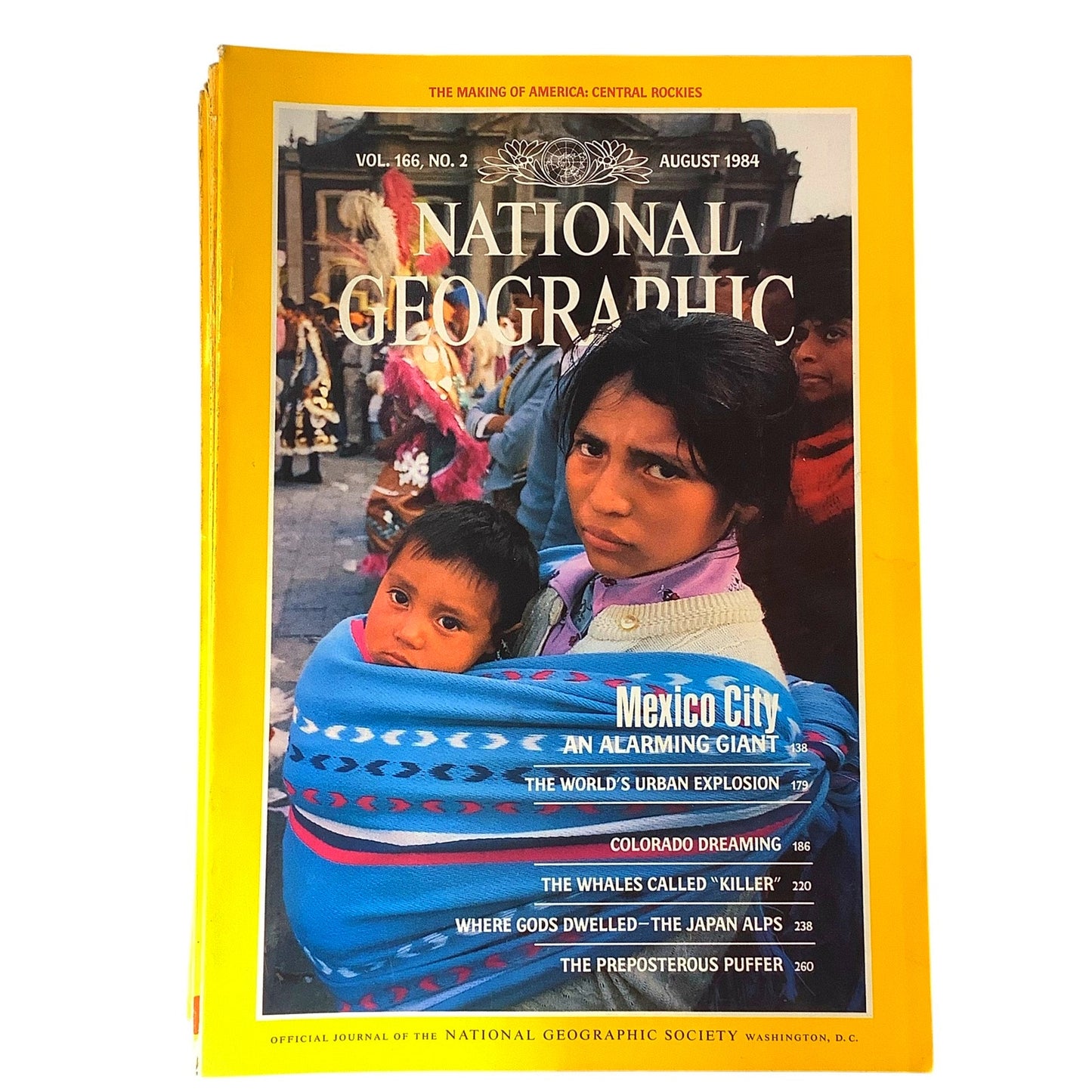 National Geographic Magazine AUG 1984, Mexico city, Colorado, Whales, Japan ...