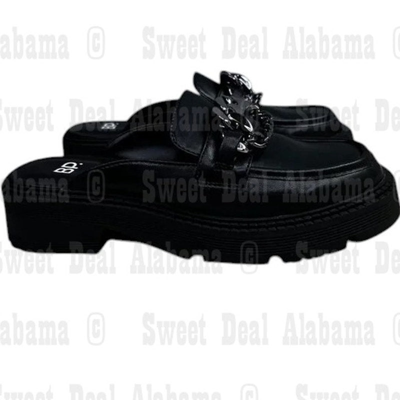 BP. Tristian 1-3/4" Platform Mule Chunky Loafers, Black, 11M, NWOT