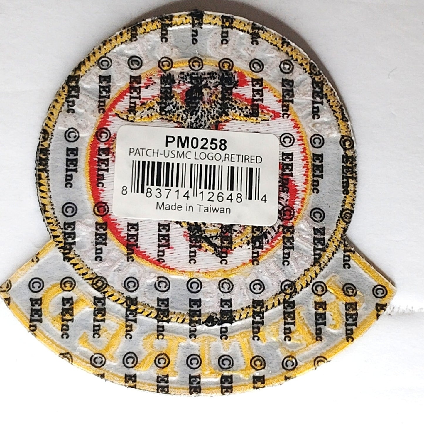 USMC Retired Patch Eagle Globe Anchor Round Sew‑On 3‑5/8" × 3‑5/8"