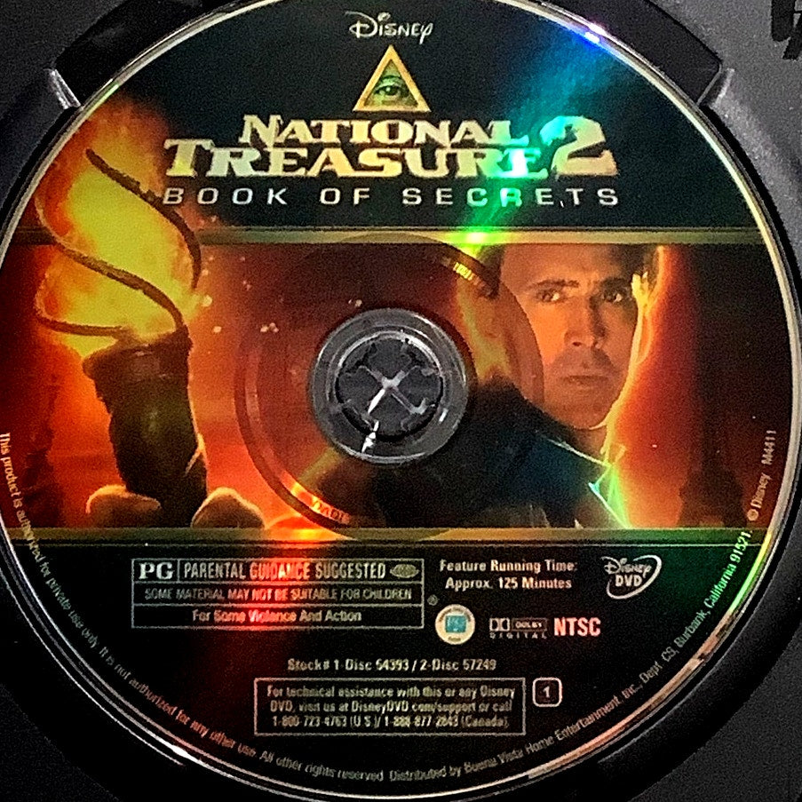 National Treasure 2: Book Of Secrets (2008 DVD) 125 Min. PG Action & Adventure