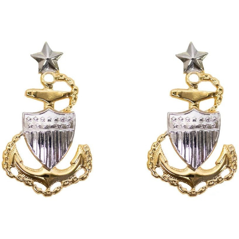 Coast Guard Collar Device – E8 Senior Chief Petty Officer (SCPO) 5/8" x 1-1/8"