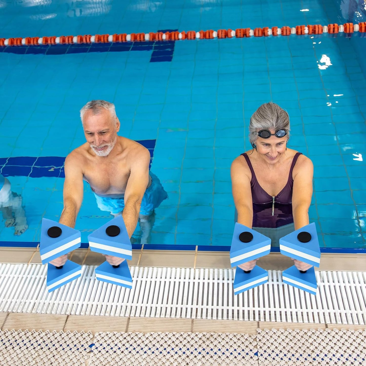 6 Pcs Triangular Water Dumbbells Foam Aqua Barbells Pool Exercise for Adults