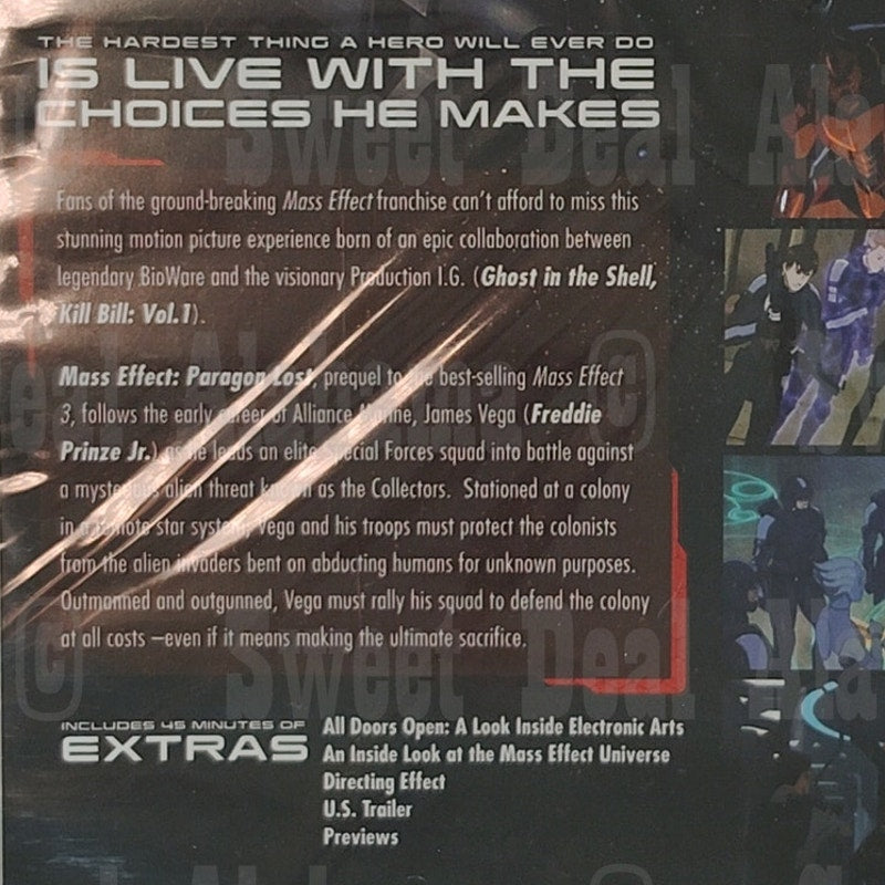 Mass Effect: Paragon Lost (2012 DVD) Action, Sci-Fi NR (Not Rated)