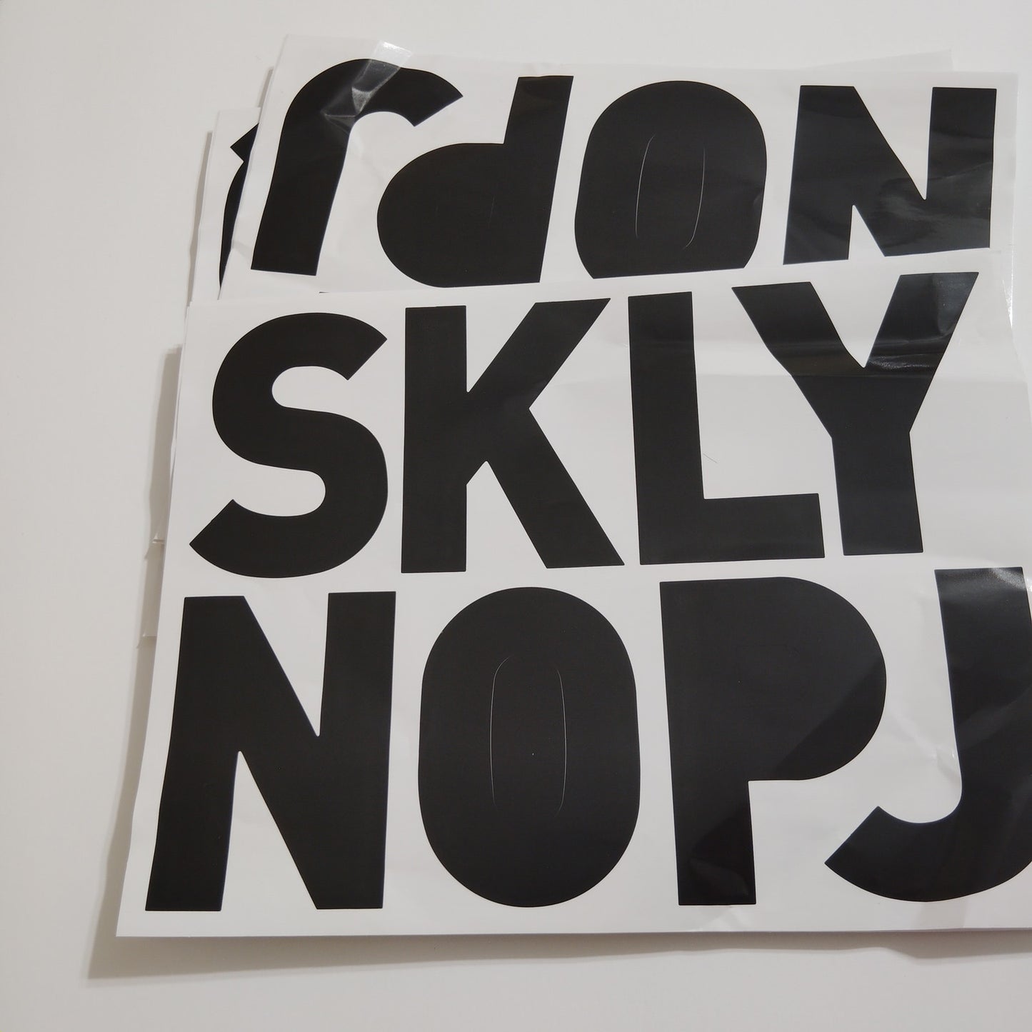 Vinyl Alphabet Letter Set – 5 Packs, 3‑7/8" High Letters + ! # & ? – New